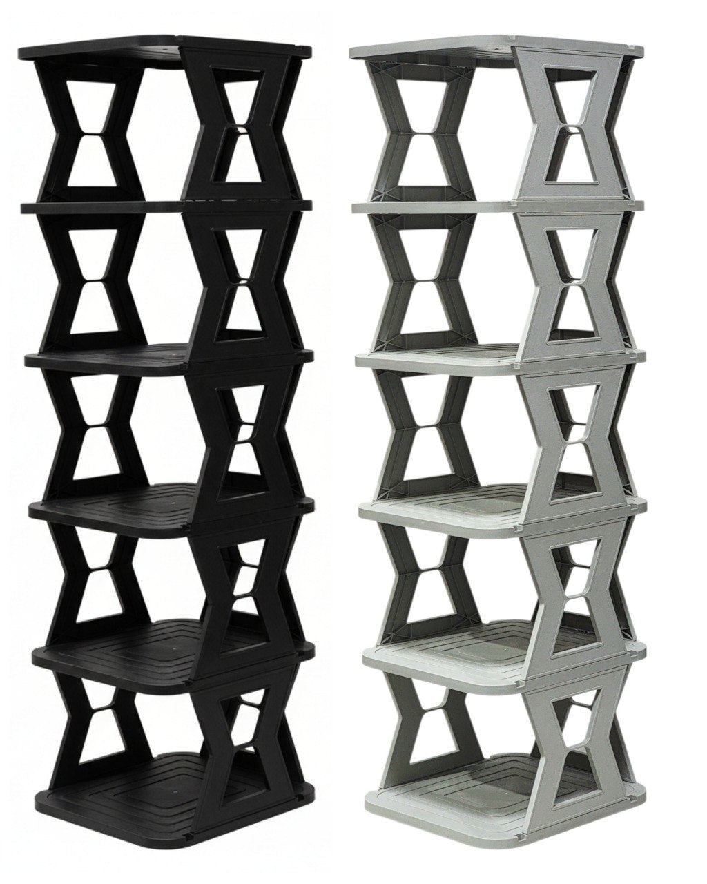 ORGANIZADOR ZAPATERA ARMABLE VERTICAL 6 NIVELES 2 COLORES 86X23X27CM