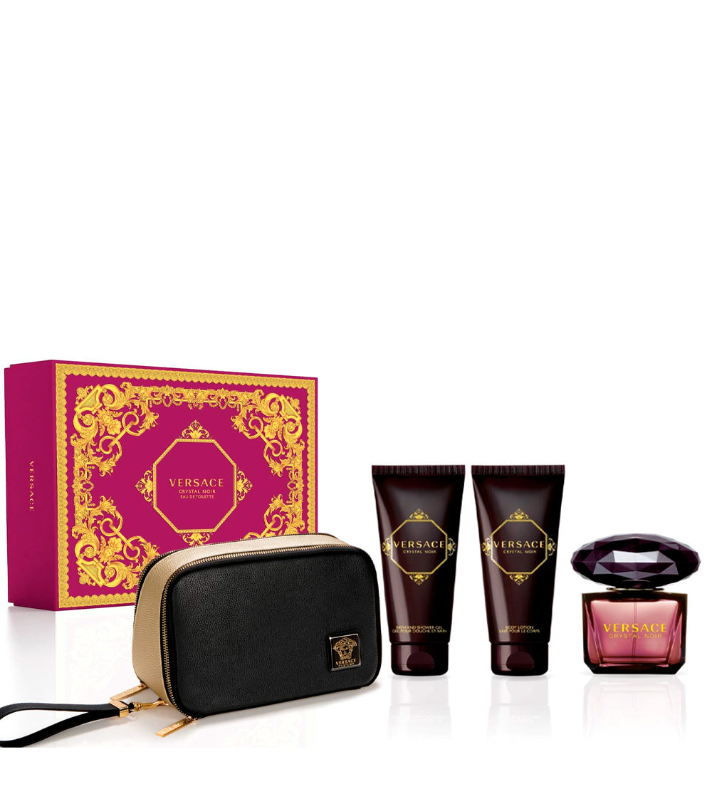 VERSACHE CRYSTAL NOIR SHOWER GEL 100 ML -BODY LOTION 100 ML -EAU DE TOILETTE 90 ML