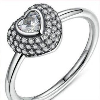 PANI1600 ANILLO PIEDRA DE CORAZON PANDORA, PLATA 925