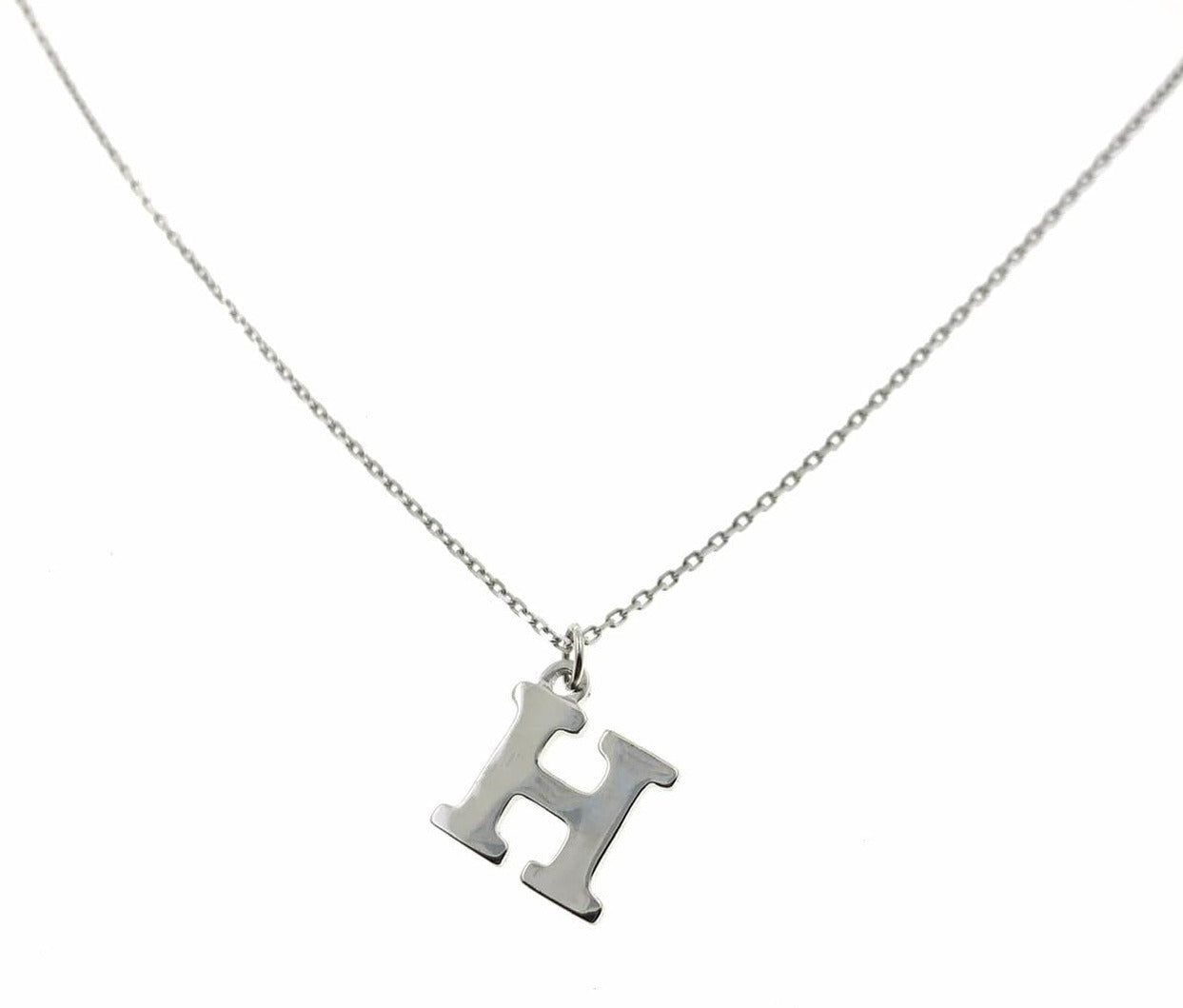 PDIJE1110  LETRA H CON CADENA PLATA 925