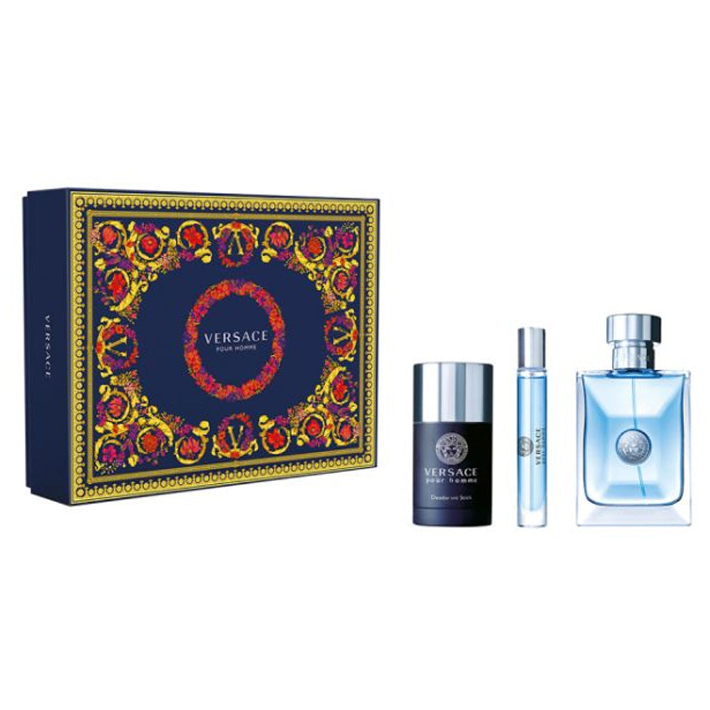 SET VERSACE POUR HOMME EDT 100ML EDT 10ML DESODORANTE 75ML