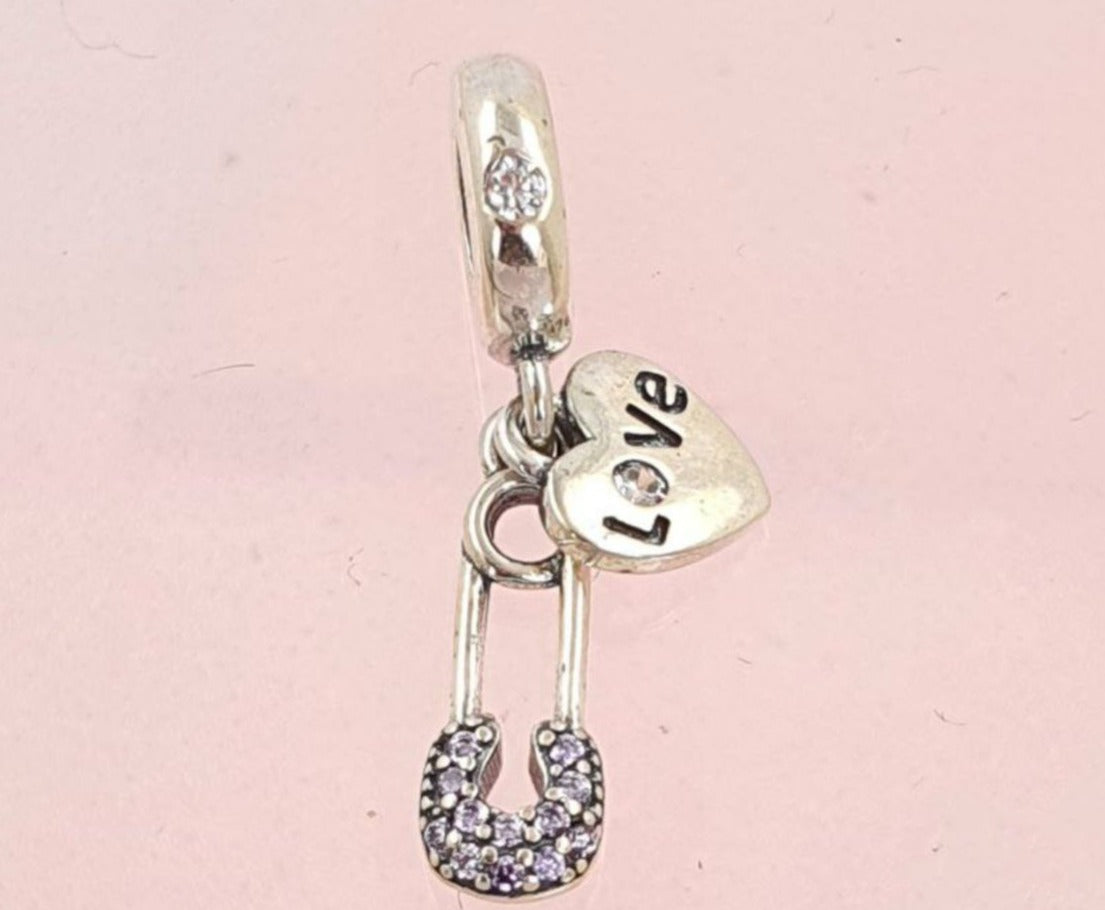 PCHARM2696#2   COLGANTE DE GTANCHO DE BEBE Y CORAZON