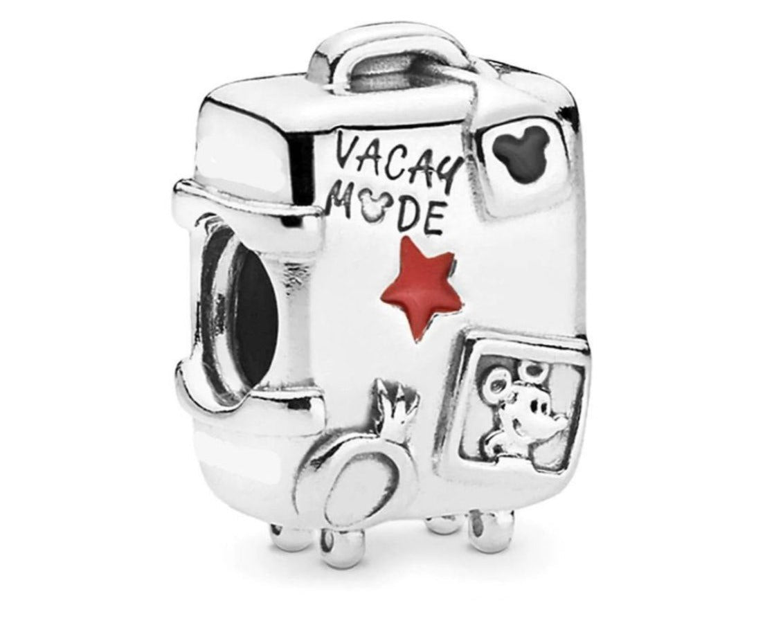 PCHARM2806  MALETA MICKEY MOUSE CON FRASE MODO VACACIONES