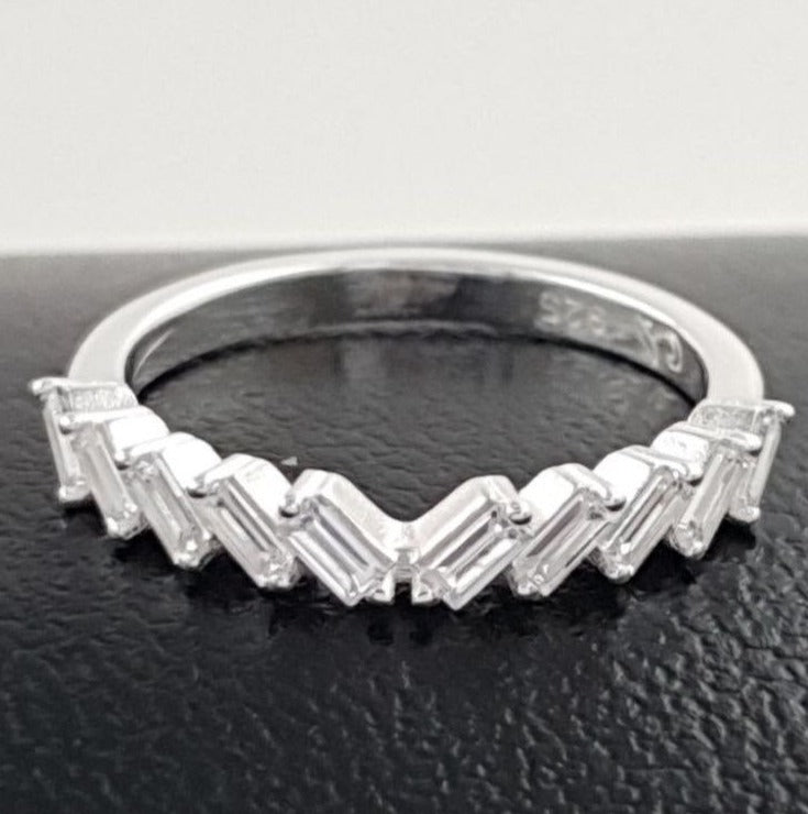 PANI1836 ANILLO CIRCONES  RECTANCULARES, PLATA 925